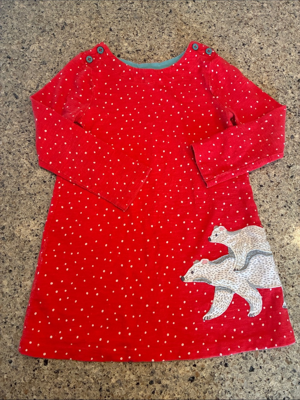3-4 Y Mini Boden Shift Dress with Polar Bears